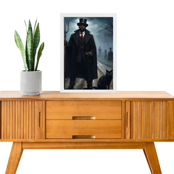 Quadro Umbanda Exu Gato Preto