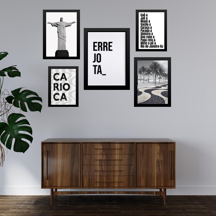 Composição 5 Quadros Rio de Janeiro - ERREJOTA
