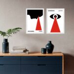 Kit 2 Quadros Bauhaus Olhos - Visão