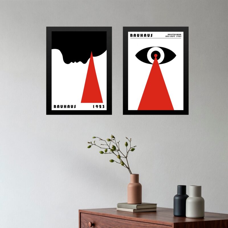 Kit 2 Quadros Bauhaus Olhos - Visão
