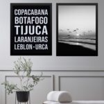 Kit 2 Quadros Rio de Janeiro - Bairros Zona Sul