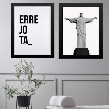 Kit 2 Quadros Rio de Janeiro – ERREJOTA Cristo Redentor