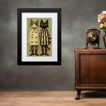 Quadro Amigos Gatinhos- 60x48 Cm