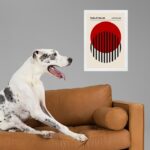 Quadro Arte Bauhaus Minimalista - Vermelho e Preto