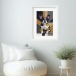 Quadro Arte Geométrica Bulldog Francês- 60x48 Cm