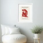 Quadro Arte Matisse Mulher Vermelho- 60x48 Cm