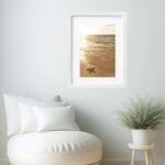 Quadro Arte Praia Bege Areia Estrela- 60x48 Cm