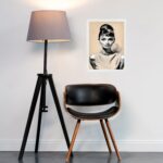 Quadro Audrey Hepburn - Bege
