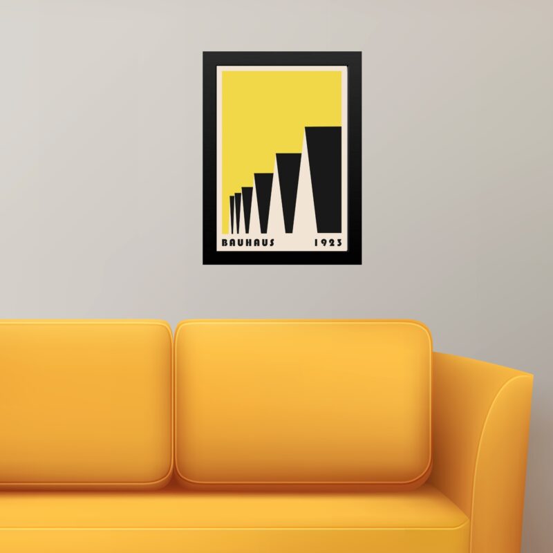 Quadro Bauhaus Amarelo - Factory Roofs