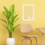 Quadro Bauhaus Amarelo - Flores