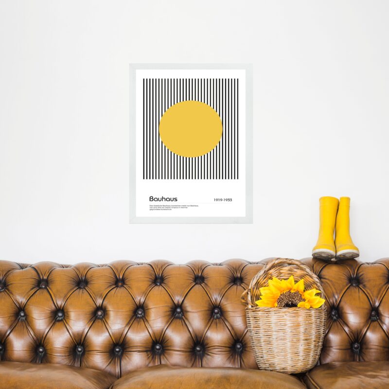 Quadro Bauhaus Amarelo - Moving Circle