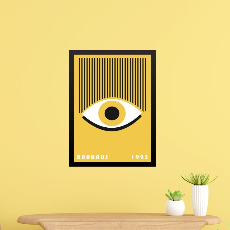 Quadro Bauhaus Amarelo - Olho Cílios