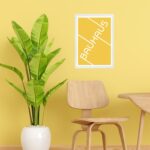 Quadro Bauhaus Amarelo - Tipografia