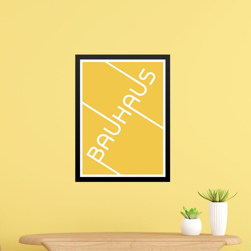 Quadro Bauhaus Amarelo - Tipografia