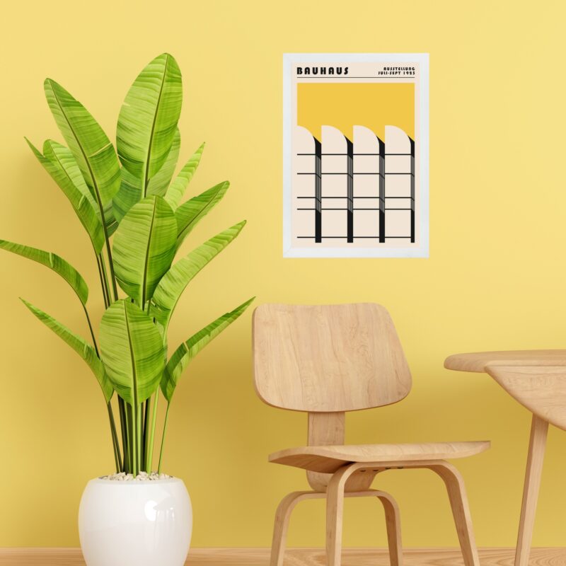 Quadro Bauhaus Amarelo e Preto - Arquitetura