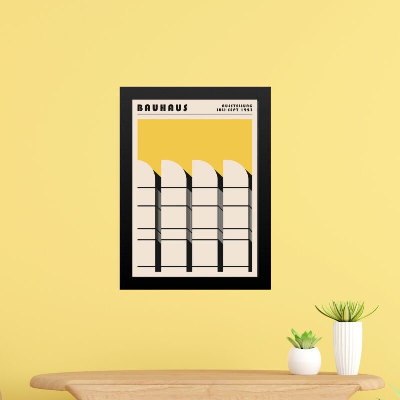 Quadro Bauhaus Amarelo e Preto - Arquitetura