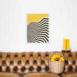 Quadro Bauhaus Amarelo e Preto- Curvas