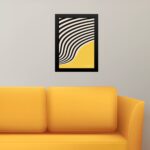 Quadro Bauhaus Amarelo e Preto - Curved Sinuosity