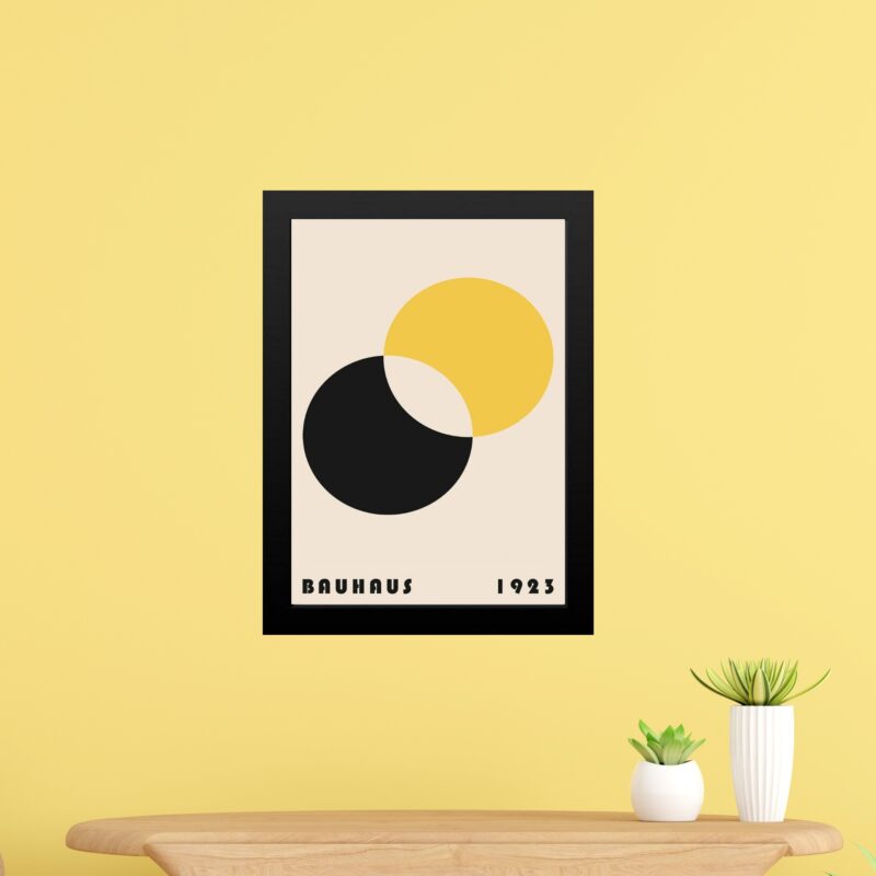 Quadro Bauhaus Amarelo e Preto - Eclipse