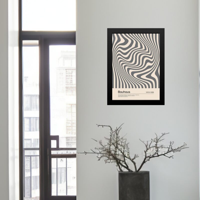 Quadro Bauhaus Cinza- Hypnotic Silk