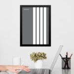 Quadro Bauhaus Cinza - Linhas Paralelas