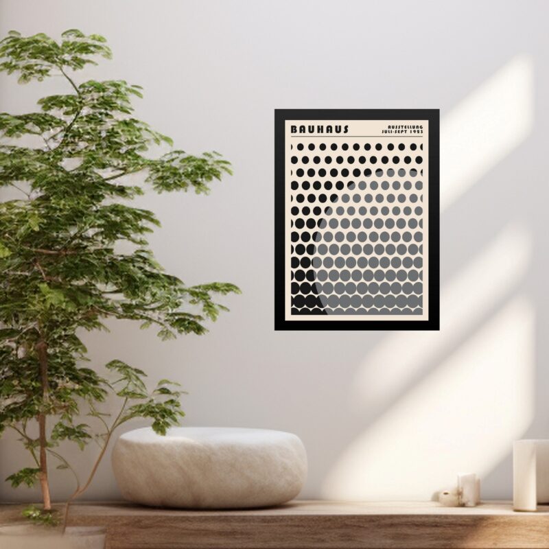 Quadro Bauhaus Cinza - Solar Mesh