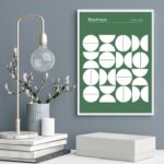 Quadro Bauhaus Green Modern Poster