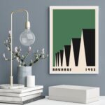 Quadro Bauhaus Green Poster - Factory Roofs