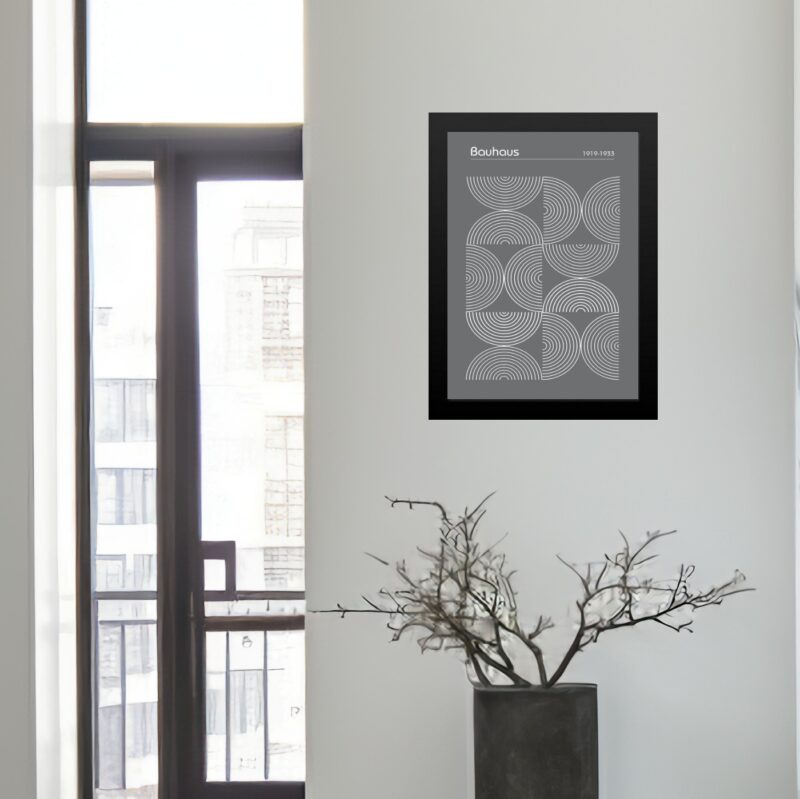 Quadro Bauhaus Grey - Inverted Circles