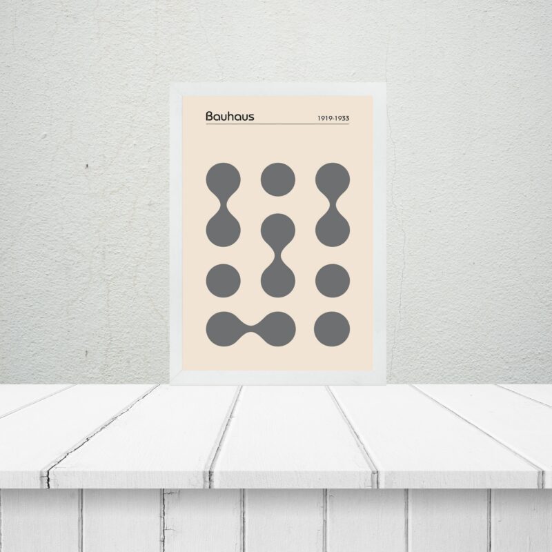 Quadro Bauhaus Grey Minimalist Graphic Poster