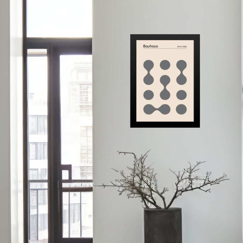 Quadro Bauhaus Grey Minimalist Graphic Poster