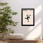 Quadro Bauhaus Grey Poster - Running Man