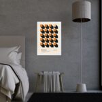 Quadro Bauhaus Laranja - Cubos