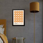 Quadro Bauhaus Laranja - Flores
