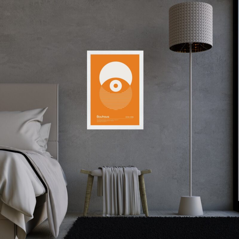 Quadro Bauhaus Laranja - Olho Eclipse
