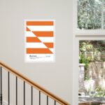 Quadro Bauhaus Laranja- Slipped Bands