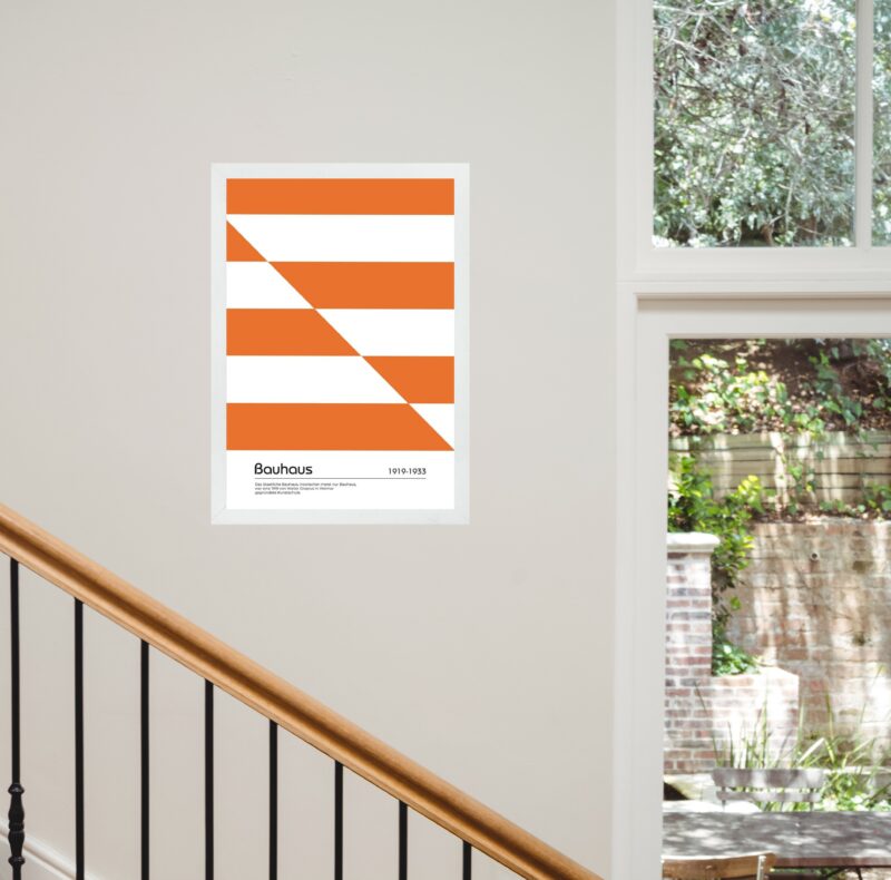 Quadro Bauhaus Laranja- Slipped Bands