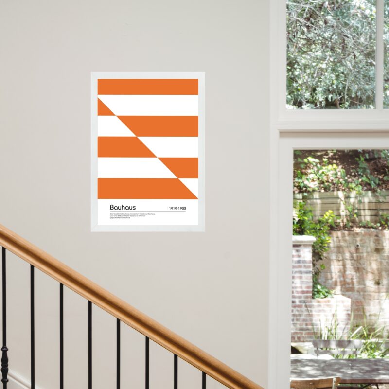 Quadro Bauhaus Laranja- Slipped Bands
