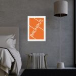 Quadro Bauhaus Laranja - Tipografia