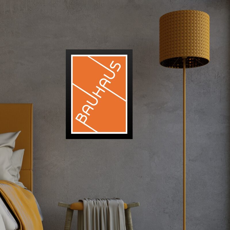 Quadro Bauhaus Laranja - Tipografia