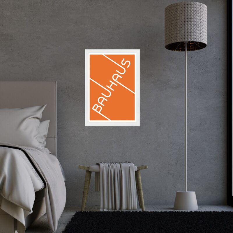 Quadro Bauhaus Laranja - Tipografia