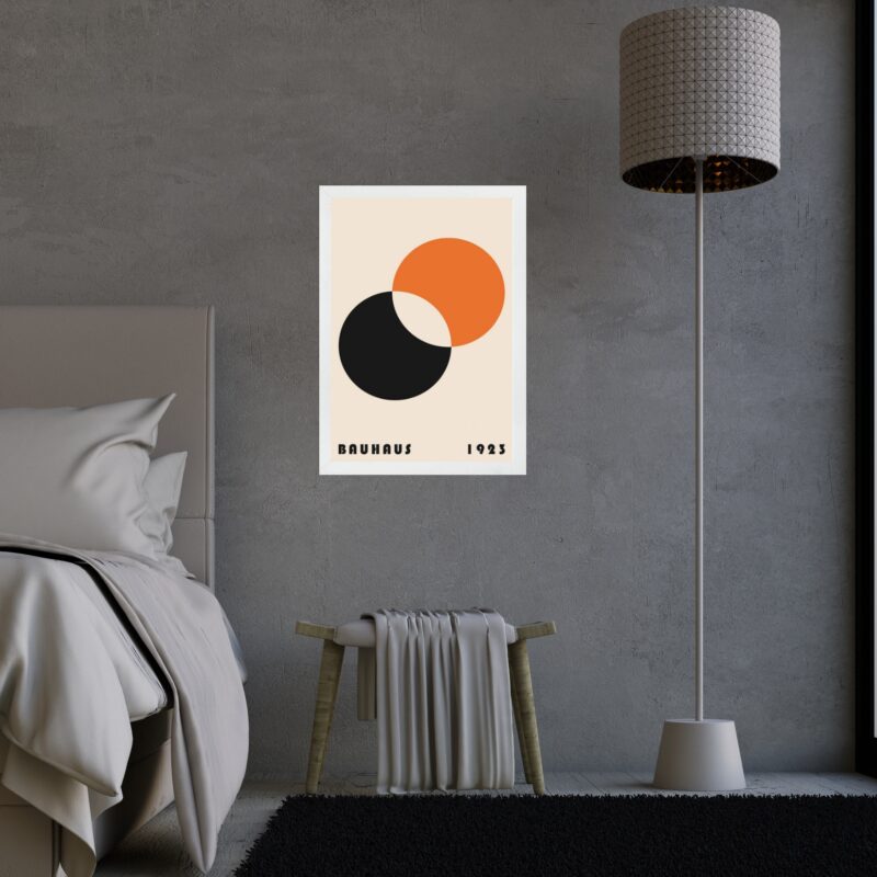 Quadro Bauhaus Laranja e Preto - Eclipse