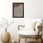 Quadro Bauhaus Marrom - Angular Sinuosity