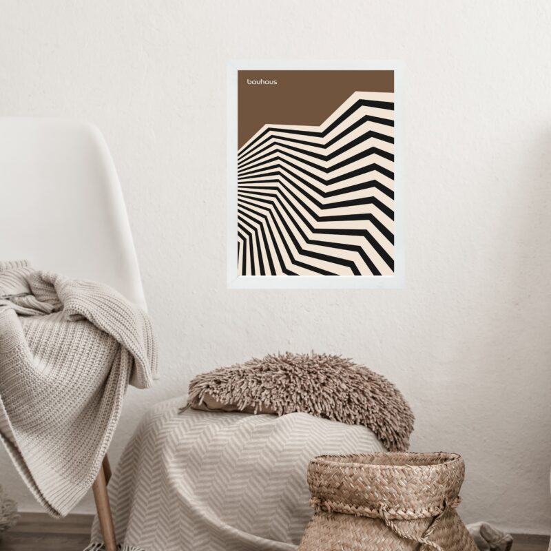 Quadro Bauhaus Marrom - Angular Sinuosity