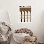 Quadro Bauhaus Marrom Architectural Poster