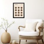 Quadro Bauhaus Marrom - Circles Drops