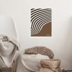 Quadro Bauhaus Marrom - Curved Sinuosity
