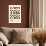 Quadro Bauhaus Marrom - Flores