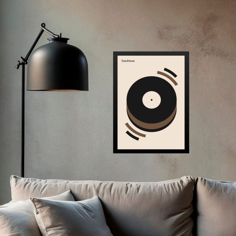 Quadro Bauhaus Marrom - Musical Happiness