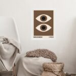 Quadro Bauhaus Marrom - Olhos
